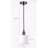 Brilagi LED luster na sajli RETRO GLASS 1xE27/60W/230V pr. 10 cm crna/bela | Eponuda.com