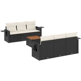  7-dijelni set vrtnih sofa od poliratana s jastucima crni | shoptok.hr