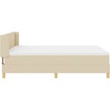 Box Postelja z vzmetnico z vzmetnico krema 200 x 160 cm Poliester, (5000142073) | Shoptok.si