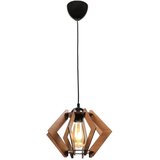 Squid Lighting Crna stropna svjetiljka s drvenim sjenilom - Cijene
