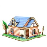  Čarolijashop 3d drvena eko slagalica - PLAVA KOLIBA ( 1223) Cene
