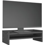  Stalak za monitor sivi 50 x 24 x 16 cm od masivne borovine | shoptok.hr