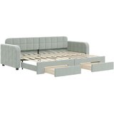  Dnevni krevet na razvlačenje svjetlosivi 80 x 200 cm baršunasti | shoptok.hr