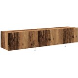 TV zidni ormar s LED svjetlima 2 pcs Staro drvo 80 x 35 x 31 cm | Eponuda.com