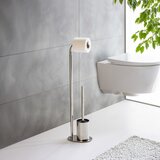 Wenko Stojalo za WC papir z WC ščetko iz nerjavečega jekla v sijajno srebrni barvi Levante – | Shoptok.si