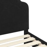  Posteljica za malčke z vzglavjem Črna 70 x 140 cm Žamet, (5000105339) | Shoptok.si