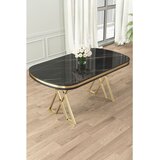 Hanah home trpezarijski sto Afe, 168 × 90 cm, ploča u dekoru Sonata, zlatne noge | Eponuda.com