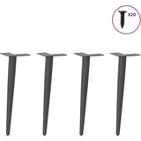  Noge za klub stolić konusnog oblika 4 kom antracit 30-31 cm čelik | shoptok.hr