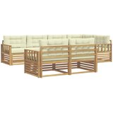 vidaXL Zunanja garnitura za sedenje 7 pcs Bela in krem Poliester, (5000281631) | Shoptok.si