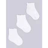 Yoclub kids's girls' jacquard socks 3-pack SKL-0001G-0100