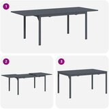  Vrtni set za objed 11 pcs Antracit Čelik s prahom | shoptok.hr
