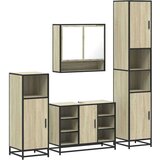 vidaXL 4-dijelni set kupaonskog namještaja boja hrasta sonome drveni | shoptok.hr
