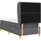  Krevet s opruga kutije Tamno siva 200 x 90 cm tkanina Slike