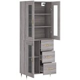  Visoka komoda siva sonome 69,5x34x180 cm od konstruiranog drva Slike