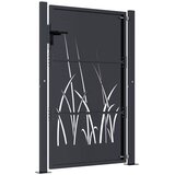  Vrtna vrata antracit 100x150 cm dizajn s čeličnim travom | shoptok.hr
