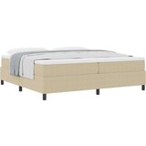 Box Spring Krevet s Madracem Svijetlo Zeleni Sivi 200x200 cm Kord Tkanina | shoptok.hr