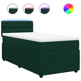 Box spring krevet s madracem tamnozeleni 90x200 cm baršunasti | shoptok.hr