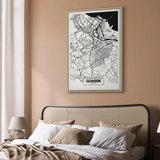  Slika - City Plan: Gdansk (1 Part) Vertical 40x60 U prirodnom drvenom okviru | shoptok.hr