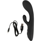 You2Toys Intense - zečji, s rukom za klitoris vibrator (crni) | shoptok.hr
