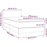 Box spring krevet s madracem tamnozeleni 80 x 200 cm baršunasti | shoptok.hr