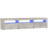 TV ormarić s LED svjetlima siva boja betona 180x35x40 cm | shoptok.hr
