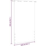 Balkonski zastor svjetlozeleni 140 x 240 cm od tkanine Oxford | shoptok.hr