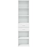 vidaXL Visoka omara bela 45x42,5x185 cm inženirski les | Shoptok.si