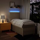  Okvir kreveta s oprugama i madrac krem 80x200 cm od tkanine | shoptok.hr