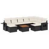  10-dijelni set vrtnih sofa s jastucima crni od poliratana | shoptok.hr