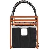 Krevet na kat sa zavjesama bijelo-crni 80 x 200 cm od borovine | Eponuda.com