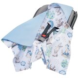 Medi Partners Baby carrier wrap – blanket with hood 85x85 cm – Waffle – Deer and hedgehog + mint Waffle Cijene