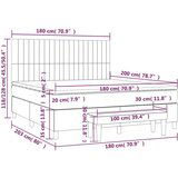  Box spring postelja z vzmetnico taupe 180x200 cm blago, (20788850) | Shoptok.si