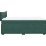 vidaXL Box spring postelja z vzmetnico temno zelena 140x200 cm žamet | Shoptok.si