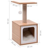  Penjalica za mačke s prostirkom za grebanje od sisala 62 cm | shoptok.hr
