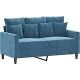  2-dijelni set sofa s jastucima plavi baršunasti | shoptok.hr