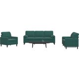 vidaXL 3-dijelni set sofa s jastucima tamnozeleni baršunasti Cijene
