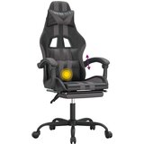  Vrtljiv gaming stol z oporo za noge črno in zeleno um. usnje, (20701465) | Shoptok.si