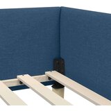 vidaXL Kutni okvir kreveta Ostalo s uzglavljem Plava 90 x 190 cm | shoptok.hr