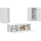  Set omare za televizijo na steni 4 pcs Visok sijaj bela, (5000132395) | Shoptok.si