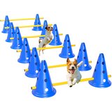PawHut Komplet za agility za pse, 6-delna oprema za agility trening psov, komplet za preskakovanje ovir, (5000240047) Cene