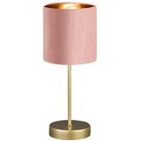 Fischer & Honsel Rožnato-zlata kovinska namizna svetilka s tekstilnim senčilom (višina 34 cm) Aura – Cene