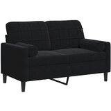 Maison Chic kavč - Sofa - Kanape dvosed z okrasnimi blazinami črn 120 cm žamet, (21727650) Cene