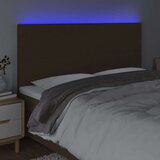  Uzglavlje tamnosmeđe 200x5x118/128 cm od tkanine | shoptok.hr