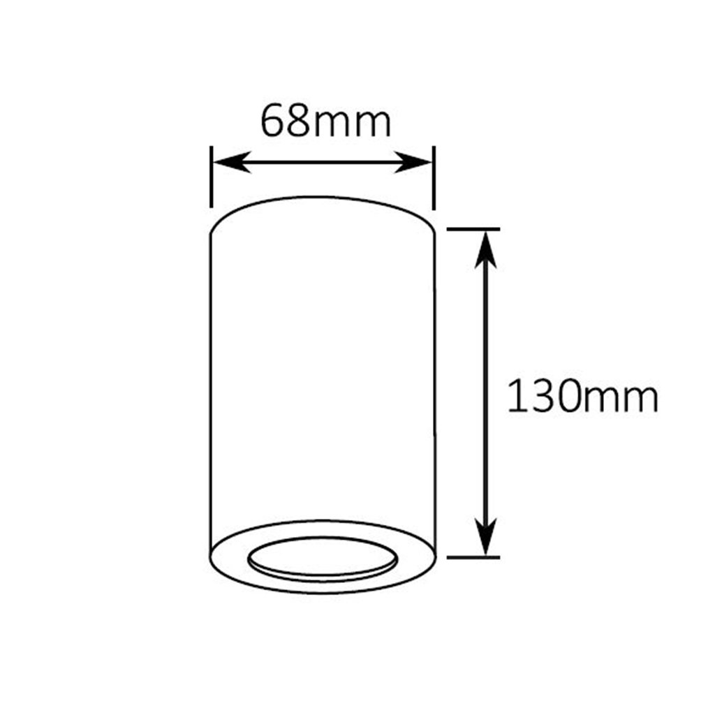 HOLDBOX Stropna nadometna svetilka BARI 13 z GU10 - bela | Shoptok.si