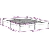  Dugi okvir kreveta bez madraca 160 x 210 cm od borovine | shoptok.hr