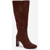 Boto Ladies heated ankle boots with heel chocolate Zamira | Shoptok.si