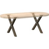  Noge za klub stolić u obliku slova X, 2 kom, prirodni čelik, 60 x (42-43) cm, čelik | shoptok.hr