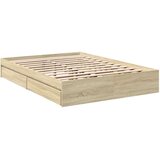  Okvir za krevet s ladicama boja hrasta 140x190 cm drveni | shoptok.hr
