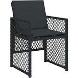 vidaXL 15-dijelni vrtni blagovaonski set s jastucima poliratan crni | shoptok.hr