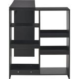  Barski stol s pomičnom policom crni 138 x 39 x 110 cm | shoptok.hr